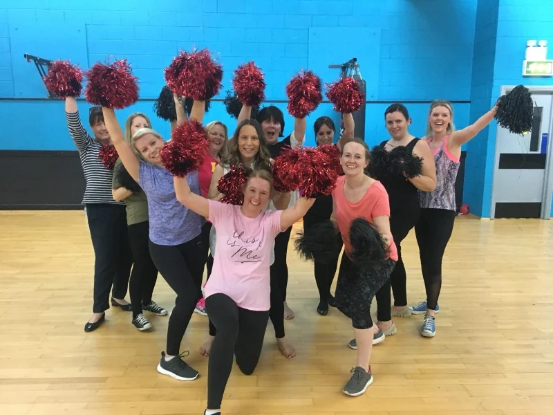 Cheerleading hen party dance class in Chester
